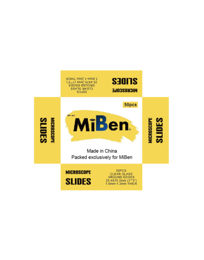 Miben Microscope slides - 1 boxes x 50 (50 slides) , min order 4