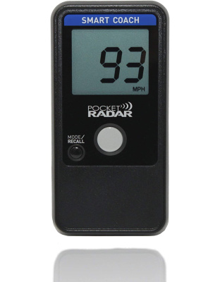 Pocket Radar Smart Coach works with Pocket Radar App, ideal for all sports coaches, with tripod
