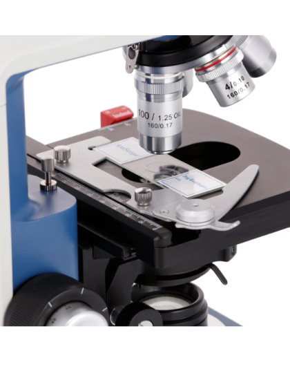 AmScope USB-C Rechargeable Binocular Compound Microscope 40X-2500X with 5mp eye-piece camera