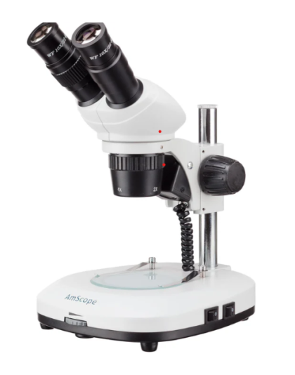 AmScope SG204 Series Compact Binocular Stereo Microscope 20X &amp; 40X, in stock