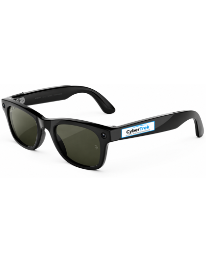 Ray-Ban Meta Wayfarer M (Gen3) Sunglasses, Color: Frame: Shiny black / Lens: G15 green polar  - Unisex Adult, parallel import