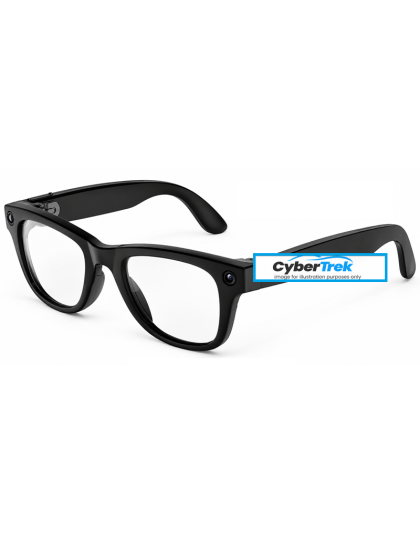 Ray-Ban Meta Wayfarer M (Gen3) Sunglasses,  Frame: Matte Black; Lens: Clear  - Unisex Adult, parallel import