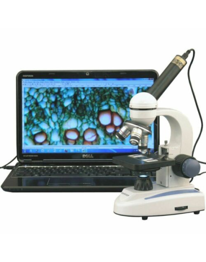 AmScope M158 Series Biology Science Metal Glass Student Compound Microscope 40X-1000X Magnification with 5MP Digital Camera
