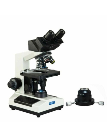 OMAX MD82 Series Binocular Compound Microscope 40X-2000X Magnification With Built-in 3.0MP USB Digital Camera and Oil Darkfield Condenser