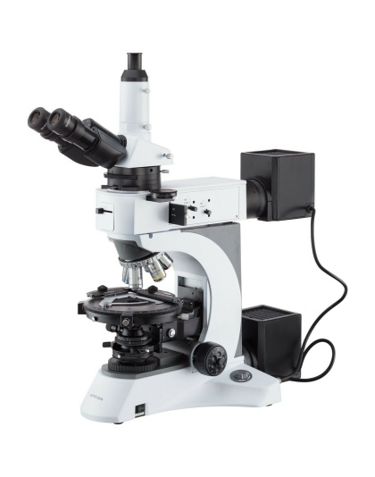 AmScope PZ620 Series Advanced Infinity-Corrected Polarizing Trinocular Compound Microscope 50X-1000X Magnification with Dual Illumination Light