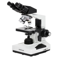 AmScope B490 Series Professional Biological Binocular Compound Microscope 40X-2000X Magnification With 3D Mechanical Stage