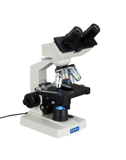 OMAX 40x-2500x Binocular Compound LED Microscope and Double Layer Mechanical Stage