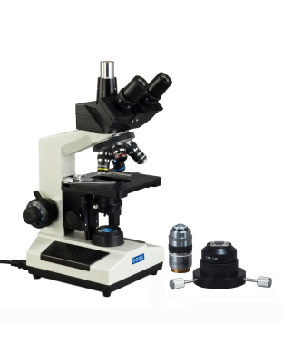 OMAX 40X-2500X Darkfield Live Blood Analysis Trinocular Compound LED Microscope