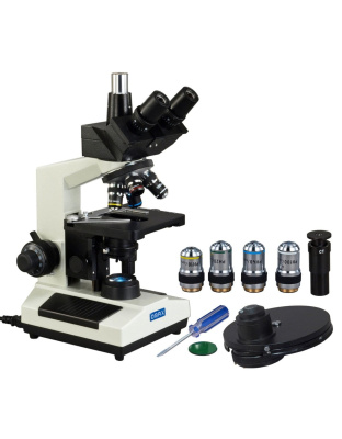 OMAX 40X-2500X Phase Contrast Live Blood Trinocular LED Compound Microscope