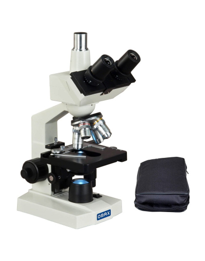 OMAX 40X-2500X Binocular LED Compound Microscope Mechanical Stage + Vinyl Case