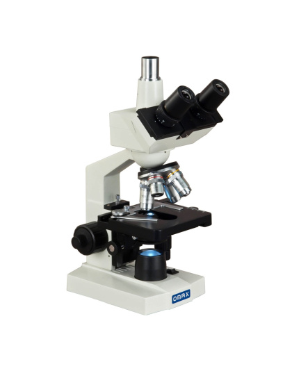 OMAX M83EZ Series Trinocular Compound Microscope 40X-2500X Magnification LED Lab with Double Layer Mechanical Stage