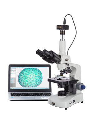 AmScope T340 Series Trinocular Compound Microscope 40X-2000X Magnification with 3W LED, 3D Mechanical Stage and 10MP USB 2.0 C-mount Camera