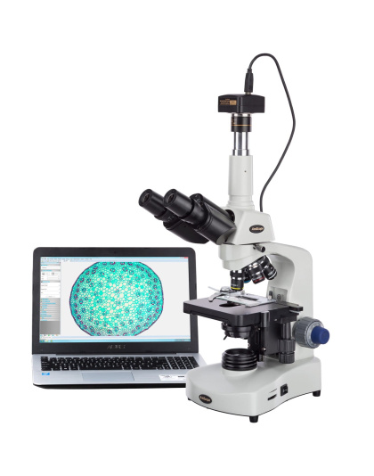 AmScope T340 Series Trinocular Compound Microscope 40X-2000X Magnification with 3W LED, 3D Mechanical Stage and 10MP USB 2.0 C-mount Camera