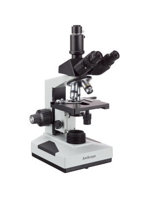 AmScope T490 Series Simul-Focal Darkfield Trinocular Compound Microscope 40X-2000X Magnification with 3D Mechanical Stage