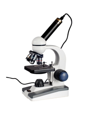 AmScope M150 Series Portable Student Monocular Compound Microscope 40X-1000X Magnification with LED and 3MP USB Eyepiece Camera