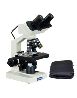 OMAX MD82 Series LED Binocular Compound Microscope 40X-2000X Magnification With Built-in 1.3MP Digital Camera and Vinyl Case