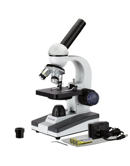 AmScope M150 Series Portable LED Monocular Student Compound Microscope 40X-1000X Magnification