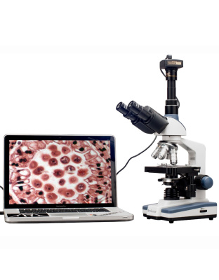 AmScope T120 Series Student and Professional Trinocular Compound Microscope 40X-2000X Magnification with LED, 3d Mechanical Stage, Siedentopf Head and and 1.3MP USB 2.0 C-mount Camera