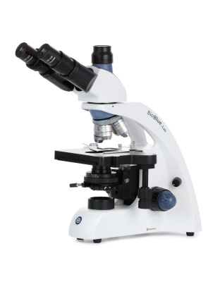 AmScope BioBlue Series Lab Tinocular Compound Microscope 40X-1000X Magnification with Plan Objectives