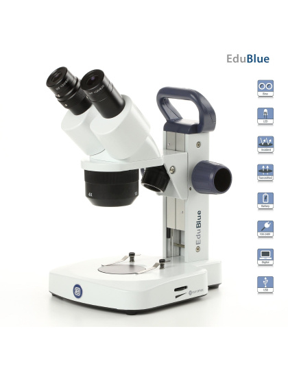 Euromex EduBlue Series Digital Binocular Stereo Microscope 10X-40X Magnification with Built-in 5.0 MP