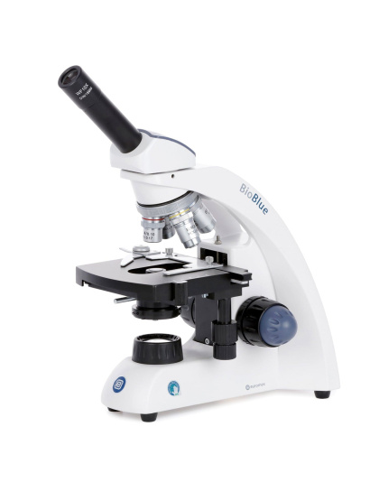 Euromex BioBlue Series Monocular Compound Microscope 40X-1000X Magnification with Mechanical Stage and 1W LED Cordless Illumination