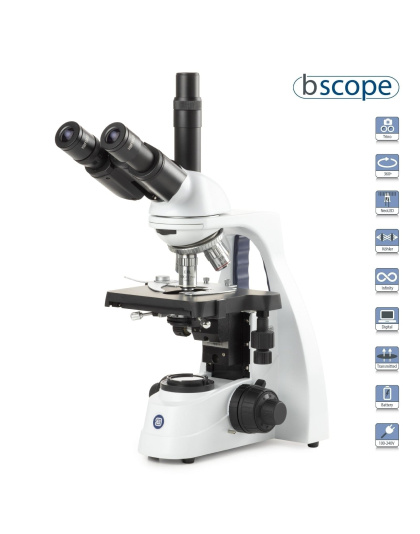 Euromex bScope Series Trinocular Compound Microscope with E-plan Objectives