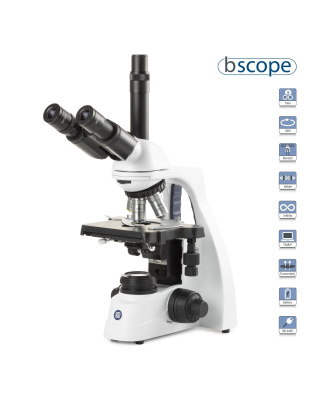 Euromex bScope Series Trinocular Compound Microscope with E-plan IOS Objectives