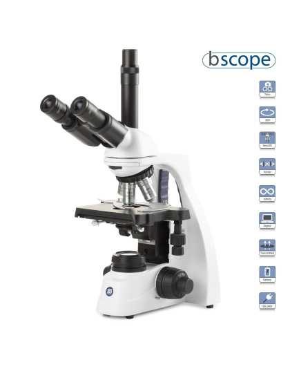 Euromex bScope Series Trinocular Compound Microscope with E-plan IOS Objectives