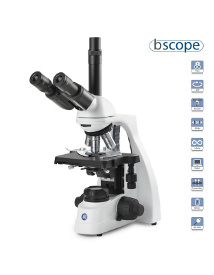 Euromex bScope Series Trinocular Compound Microscope with Plan IOS Objectives