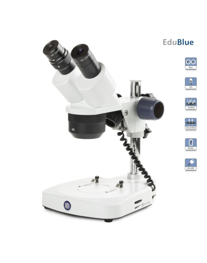 Euromex EduBlue Series Portable Binocular Stereo Microscope on Pillar Stand