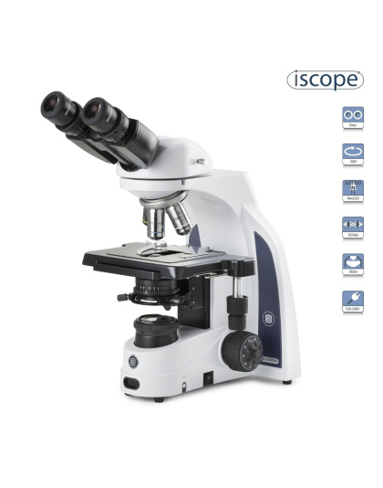Euromex iScope Binocular Compound Microscope with Plan IOS Objectives