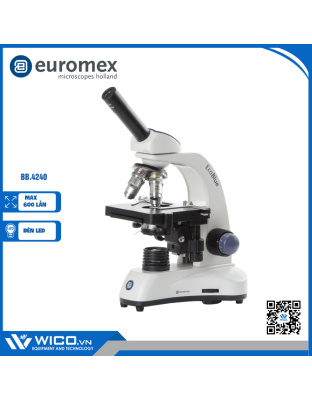 BB.4240 - BioBlue monocular microscope SMP 4/10/S40x/S60x objectives with mechanical stage and