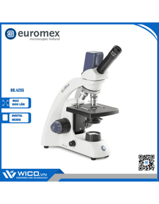 BB.4255 - BioBlue monocular 5 MP digital microscope SMP 4/10/S40/S100x oil objectives with