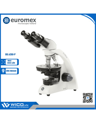 BB.4260-P-DLED - BioBlue binocular polarization microscope with SMP 4/10/S40/S100x oil objectives and 1