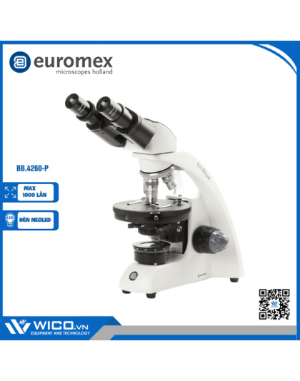 BB.4260-P-DLED - BioBlue binocular polarization microscope with SMP 4/10/S40/S100x oil objectives and 1