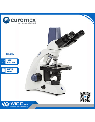 BB.4267-T - BioBlue binocular with 10" tablet and built-on 5 MP digital microscope. Equipped with SMP