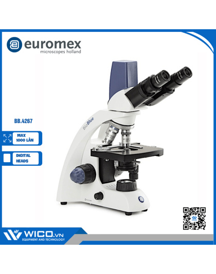 BB.4267-T - BioBlue binocular with 10" tablet and built-on 5 MP digital microscope. Equipped with SMP