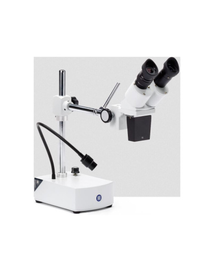 BE.1812 - Stereo microscope for long working distance (230 mm) has a 45° binocular head with