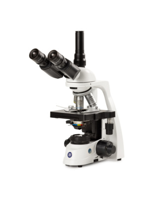 BL.1153 - BlueScope trinocular microscope with semi-plan 4/10/S40/S100x objectives, reversed 4-