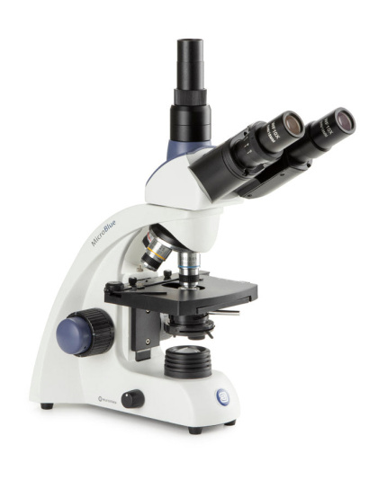 BL.1653 - BlueScope trinocular microscope with semi-plan 4/10/S40/S60x objectives, reversed 4-