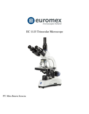 EC.1153 - EcoBlue trinocular microscope with achromatic 4/10/S40/S100x oil objectives, and X-Y