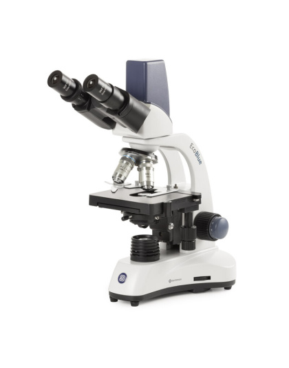 EC.1657 - EcoBlue binocular microscope with achromatic 4/10/S40/S60x objectives, X-Y mechanical