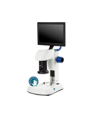 ED.3000 - EduBlue digital zoom microscape with integrated 2 MP CMOS camera and built-on 9 inch