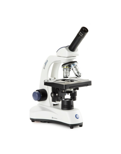 MB.1153 - MicroBlue trinocular microscope with achromatic 4/10/S40/S100x oil DIN 35 mm