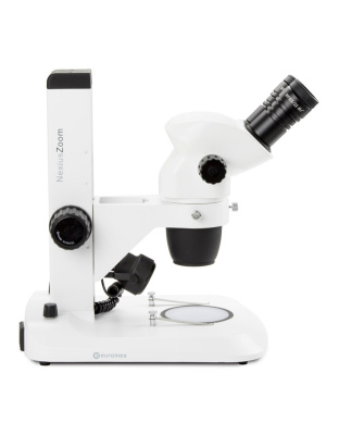 Euromex NexiusZoom Series High-Precision Zoom Binocular Stereo Microscope on Rack and Pinion Track Stand