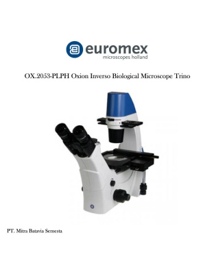 OX.2053-PLPH - Inverted trinocular microscope with mechanical stage PLPH 10/20/40x, 5 W LED and with