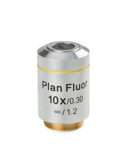 OX.8610 - Plan LWD 10x/0.30 10S Fluarex objective, corrected for 1.2 mm. Working distance 7.27 mm