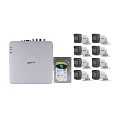 HIK HD-TVI 8 Ch DVR 8 Camera MAXI Kit